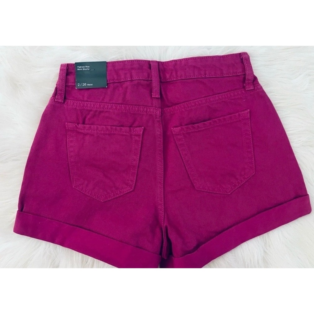 NEW Wild Fable Women's Size 2/26 Magenta Pink High Rise Mom Shorts - Picture 4 of 6